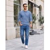 image:imageCOOFANDY Long Sleeve Polo Shirts for Men Lightweight Knit Polo SweaterLight Blue