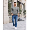 image:imageCOOFANDY Long Sleeve Polo Shirts for Men Lightweight Knit Polo SweaterLight Grey