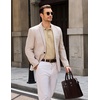 image:imageCOOFANDY Long Sleeve Polo Shirts for Men Lightweight Knit Polo SweaterLight Khaki