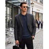 image:imageCOOFANDY Long Sleeve Polo Shirts for Men Lightweight Knit Polo SweaterNavy Blue  White Edge