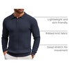 image:imageCOOFANDY Long Sleeve Polo Shirts for Men Lightweight Knit Polo SweaterNavy Blue