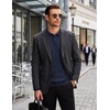 image:imageCOOFANDY Long Sleeve Polo Shirts for Men Lightweight Knit Polo SweaterNavy Blue