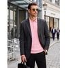 image:imageCOOFANDY Long Sleeve Polo Shirts for Men Lightweight Knit Polo SweaterPink