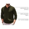 image:imageCOOFANDY Long Sleeve Polo Shirts for Men Pullover Sweaters Knit Polo ShirtDark Green