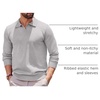 image:imageCOOFANDY Long Sleeve Polo Shirts for Men Pullover Sweaters Knit Polo ShirtLight Gray
