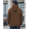 image:imageCOOFANDY Men Cotton Fleece Hooded Sweatshirt Casual Long Sleeve Hoodies Pullover Fashion Drawstring Hoodie with Kanga PocketDark Brown