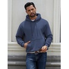 image:imageCOOFANDY Men Cotton Fleece Hooded Sweatshirt Casual Long Sleeve Hoodies Pullover Fashion Drawstring Hoodie with Kanga PocketNavy Blue