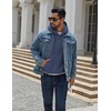 image:imageCOOFANDY Men Cotton Fleece Hooded Sweatshirt Casual Long Sleeve Hoodies Pullover Fashion Drawstring Hoodie with Kanga PocketNavy Blue