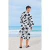 image:imageCOOFANDY Men Lightweight 2 Piece Kimono Robe with Shorts Japanese Robes Casual Open Front Long Cardigan With BeltWhitetie Dye