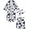 image:imageCOOFANDY Men Lightweight 2 Piece Kimono Robe with Shorts Japanese Robes Casual Open Front Long Cardigan With BeltWhitetie Dye