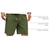 image:imageCOOFANDY Men Linen Beach Shorts Casual Drawstring Summer Vacation ShortsArmy Green