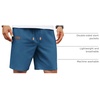 image:imageCOOFANDY Men Linen Beach Shorts Casual Drawstring Summer Vacation ShortsDark Blue