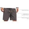image:imageCOOFANDY Men Linen Beach Shorts Casual Drawstring Summer Vacation ShortsDark Grey
