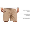 image:imageCOOFANDY Men Linen Beach Shorts Casual Drawstring Summer Vacation ShortsDark Khaki