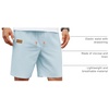 image:imageCOOFANDY Men Linen Beach Shorts Casual Drawstring Summer Vacation ShortsLight Blue