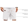 image:imageCOOFANDY Men Linen Beach Shorts Casual Drawstring Summer Vacation ShortsWhite