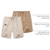 image:imageCOOFANDY Men Linen Beach Shorts Casual Drawstring Summer Vacation ShortsZ KhakiDark Khaki
