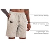 image:imageCOOFANDY Men Linen Beach Shorts Casual Drawstring Summer Vacation ShortsZ KhakiNavy Blue