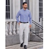 image:imageCOOFANDY Men Plaid Dress Shirts Long Sleeve Button Down Shirts Cotton ShirtBlue Black Plaid