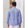 image:imageCOOFANDY Men Plaid Dress Shirts Long Sleeve Button Down Shirts Cotton ShirtBlue Black Plaid