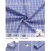 image:imageCOOFANDY Men Plaid Dress Shirts Long Sleeve Button Down Shirts Cotton ShirtBlue Black Plaid