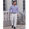 image:imageCOOFANDY Men Plaid Dress Shirts Long Sleeve Button Down Shirts Cotton ShirtBlue Purple Plaid
