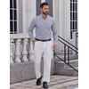 image:imageCOOFANDY Men Plaid Dress Shirts Long Sleeve Button Down Shirts Cotton ShirtGrey Plaid