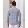 image:imageCOOFANDY Men Plaid Dress Shirts Long Sleeve Button Down Shirts Cotton ShirtGrey Plaid