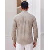 image:imageCOOFANDY Men Plaid Dress Shirts Long Sleeve Button Down Shirts Cotton ShirtKhaki Plaid