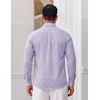 image:imageCOOFANDY Men Plaid Dress Shirts Long Sleeve Button Down Shirts Cotton ShirtLight Purple Plaid
