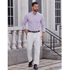 image:imageCOOFANDY Men Plaid Dress Shirts Long Sleeve Button Down Shirts Cotton ShirtLight Purple Plaid