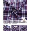 image:imageCOOFANDY Men Plaid Dress Shirts Long Sleeve Button Down Shirts Cotton ShirtNavy Blue Red Plaid