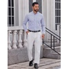 image:imageCOOFANDY Men Plaid Dress Shirts Long Sleeve Button Down Shirts Cotton ShirtWhite Blue Plaid