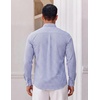 image:imageCOOFANDY Men Plaid Dress Shirts Long Sleeve Button Down Shirts Cotton ShirtWhite Blue Plaid
