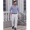 image:imageCOOFANDY Men Plaid Dress Shirts Long Sleeve Button Down Shirts Cotton ShirtWhite Deep Blue Plaid