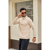 image:imageCOOFANDY Men Quarter Zip Pullover Sweatshirts Long Sleeve Mock Neck SweaterBeige