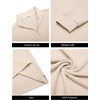 image:imageCOOFANDY Men Quarter Zip Pullover Sweatshirts Long Sleeve Mock Neck SweaterBeige