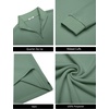 image:imageCOOFANDY Men Quarter Zip Pullover Sweatshirts Long Sleeve Mock Neck SweaterDark Green