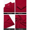 image:imageCOOFANDY Men Quarter Zip Pullover Sweatshirts Long Sleeve Mock Neck SweaterDeep Red