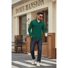 image:imageCOOFANDY Men Quarter Zip Pullover Sweatshirts Long Sleeve Mock Neck SweaterForest Green