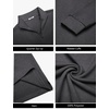 image:imageCOOFANDY Men Quarter Zip Pullover Sweatshirts Long Sleeve Mock Neck SweaterGrey