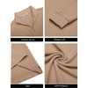 image:imageCOOFANDY Men Quarter Zip Pullover Sweatshirts Long Sleeve Mock Neck SweaterKhaki