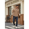 image:imageCOOFANDY Men Quarter Zip Pullover Sweatshirts Long Sleeve Mock Neck SweaterKhaki