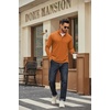 image:imageCOOFANDY Men Quarter Zip Pullover Sweatshirts Long Sleeve Mock Neck SweaterLight Brown