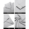 image:imageCOOFANDY Men Quarter Zip Pullover Sweatshirts Long Sleeve Mock Neck SweaterLight Grey