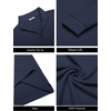 image:imageCOOFANDY Men Quarter Zip Pullover Sweatshirts Long Sleeve Mock Neck SweaterNavy Blue