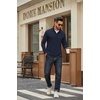 image:imageCOOFANDY Men Quarter Zip Pullover Sweatshirts Long Sleeve Mock Neck SweaterNavy Blue