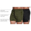 image:imageCOOFANDY Mens 2 Pack Gym Workout Shorts Athletic 5 Inch Running ShortsArmy GreenBlack