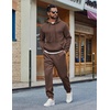 image:imageCOOFANDY Mens 2 Piece Tracksuit Casual Sweatsuit Hoodie Sweatpant OutfitBrown