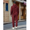 image:imageCOOFANDY Mens 2 Piece Tracksuit Casual Sweatsuit Hoodie Sweatpant OutfitWine Red